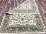 Indian Rug Hand Knotted Oriental Rug Fine Chobi Peshawar with Silk Rug 5'4x8