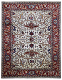 Indian Rug Hand Knotted Oriental Rug Fine Imperial Serapi with Silk Area Rug 9'2x11'8