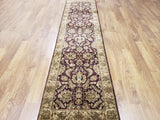 Indian Rug Hand Knotted Oriental Rug Fine Jaipur Oriental Runner 2'6x10'4