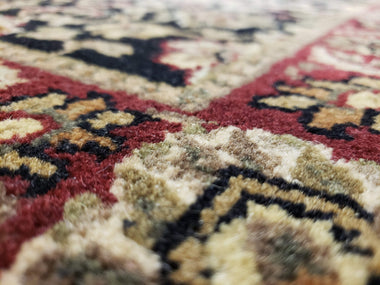 Indian Rug Hand Knotted Oriental Rug Fine Jaipur Oriental Runner 2'6X12'1