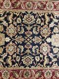 Indian Rug Hand Knotted Oriental Rug Fine Jaipur Oriental Runner 2'6X12'1