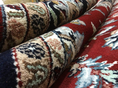 Indian Rug Hand Knotted Oriental Rug Fine Kashan Oriental Rug 6'x9'2