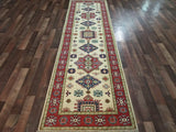 Indian Rug Hand Knotted Oriental Rug Fine Kazak Oriental Runner Rug 2'9x10'1