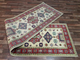 Indian Rug Hand Knotted Oriental Rug Fine Kazak Oriental Runner Rug 2'9x10'1