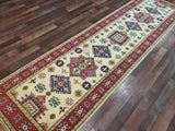 Indian Rug Hand Knotted Oriental Rug Fine Kazak Oriental Runner Rug 2'9x10'1