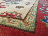 Indian Rug Hand Knotted Oriental Rug Fine Kazak Oriental Runner Rug 2'9x10'1