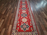 Indian Rug Hand Knotted Oriental Rug Fine Kazak Runner Rug 2'8X9'9