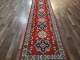 Indian Rug Hand Knotted Oriental Rug Fine Kazak Runner Rug 2'8X9'9