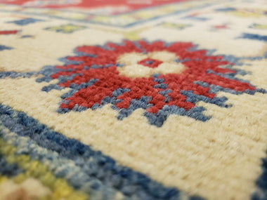 Indian Rug Hand Knotted Oriental Rug Fine Kazak Square Rug 5'X5'