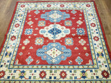 Indian Rug Hand Knotted Oriental Rug Fine Kazak Square Rug 5'X5'