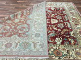 Indian Rug Hand Knotted Oriental Rug Fine Mahal Oriental Area Rug 7'5 x 10'3