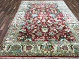 Indian Rug Hand Knotted Oriental Rug Fine Mahal Oriental Area Rug 7'5 x 10'3
