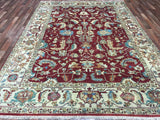 Indian Rug Hand Knotted Oriental Rug Fine Mahal Oriental Area Rug 7'5 x 10'3