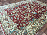 Indian Rug Hand Knotted Oriental Rug Fine Mahal Oriental Area Rug 7'5 x 10'3