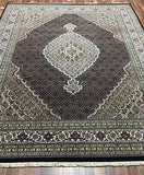 Indian Rug Hand Knotted Oriental Rug Fine Mahi Tabriz 8'2X10 Oriental Rug
