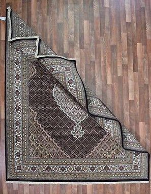 Indian Rug Hand Knotted Oriental Rug Fine Mahi Tabriz 8'2X10 Oriental Rug