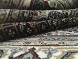 Indian Rug Hand Knotted Oriental Rug Fine Mahi Tabriz Oriental Rug With Silk 6'2X9'4