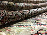 Indian Rug Hand Knotted Oriental Rug Fine Mahi Tabriz Oriental Rug With Silk 8'2X11'3