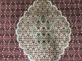 Indian Rug Hand Knotted Oriental Rug Fine Mahi Tabriz Rug With Silk 6'6X10'