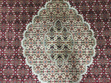 Indian Rug Hand Knotted Oriental Rug Fine Mahi Tabriz Rug With Silk 6'6X10'