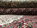 Indian Rug Hand Knotted Oriental Rug Fine Mahi Tabriz Rug With Silk 6'6X10'