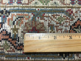 Indian Rug Hand Knotted Oriental Rug Fine Mahi Tabriz With Silk Flowers Oriental Rug 4' x 6'2