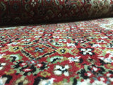 Indian Rug Hand Knotted Oriental Rug Fine Mahi Tabriz With Silk Flowers Oriental Rug 4' x 6'2