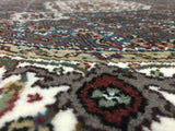 Indian Rug Hand Knotted Oriental Rug Fine Mahi Tabriz with Silk Oriental Rug 4' x 4'