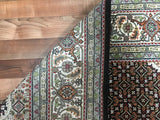 Indian Rug Hand Knotted Oriental Rug Fine Mahi Tabriz With Silk Oriental Rug 6'7 x 8'4