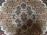 Indian Rug Hand Knotted Oriental Rug Fine Mahi Tabriz With Silk Oriental Rug 6'7 x 8'4