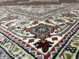 Indian Rug Hand Knotted Oriental Rug Fine Mahi Tabriz With Silk Oriental Rug 6'7 x 8'4