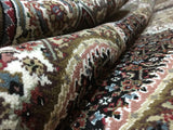 Indian Rug Hand Knotted Oriental Rug Fine Mahi Tabriz With Silk Oriental Rug 6'X9'1