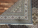 Indian Rug Hand Knotted Oriental Rug Fine Mahi Tabriz With Silk Oriental Rug 7'10X10'2