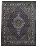 Indian Rug Hand Knotted Oriental Rug Fine Mahi Tabriz With Silk Oriental Rug 7'10X10'2