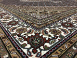 Indian Rug Hand Knotted Oriental Rug Fine Mahi Tabriz With Silk Oriental Rug 7'10X10'2