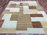 Indian Rug Hand Knotted Oriental Rug Fine Modern Design Oriental Rug 8X9'8