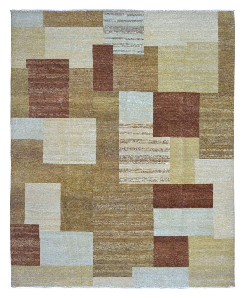 8x9 Rug Beige Fine Modern Design Oriental Rug 8X9'8