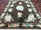 Indian Rug Hand Knotted Oriental Rug Fine Modern Oriental Area Rug 6'8X9'10