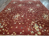 Indian Rug Hand Knotted Oriental Rug Fine Modern Oriental Area Rug 9'1X12'