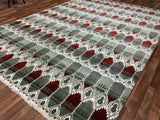 Indian Rug Hand Knotted Oriental Rug Fine Modern with Bamboo Silk Oriental Area Rug 9'X12'