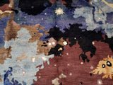 Indian Rug Hand Knotted Oriental Rug Fine Modern with Silk Area Rug 8'X9'10