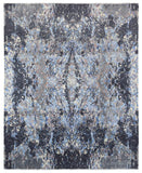 Indian Rug Hand Knotted Oriental Rug Fine Modern with Silk Oriental Area Rug 8'X9'9