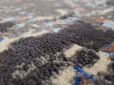 Indian Rug Hand Knotted Oriental Rug Fine Modern with Silk Oriental Area Rug 8'X9'9