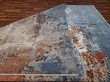 Indian Rug Hand Knotted Oriental Rug Fine Modern with Silk Oriental Area Rug 9'X11'10
