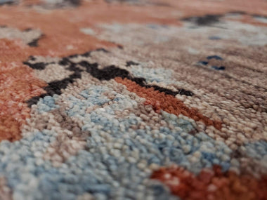 Indian Rug Hand Knotted Oriental Rug Fine Modern with Silk Oriental Area Rug 9'X11'10