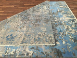 Indian Rug Hand Knotted Oriental Rug Fine Modern with Silk Oriental Rug 8'1X9'9