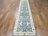 Indian Rug Hand Knotted Oriental Rug Fine Oriental Oushak Runner 2'6X11'9