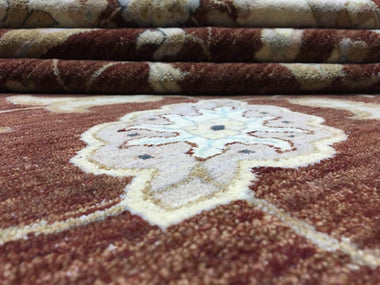 Indian Rug Hand Knotted Oriental Rug Fine Oriental Peshawar Rug 9'1X12'