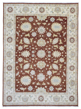 Indian Rug Hand Knotted Oriental Rug Fine Oriental Peshawar Rug 9'1X12'