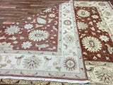 Indian Rug Hand Knotted Oriental Rug Fine Oriental Peshawar Rug 9'X12'3
